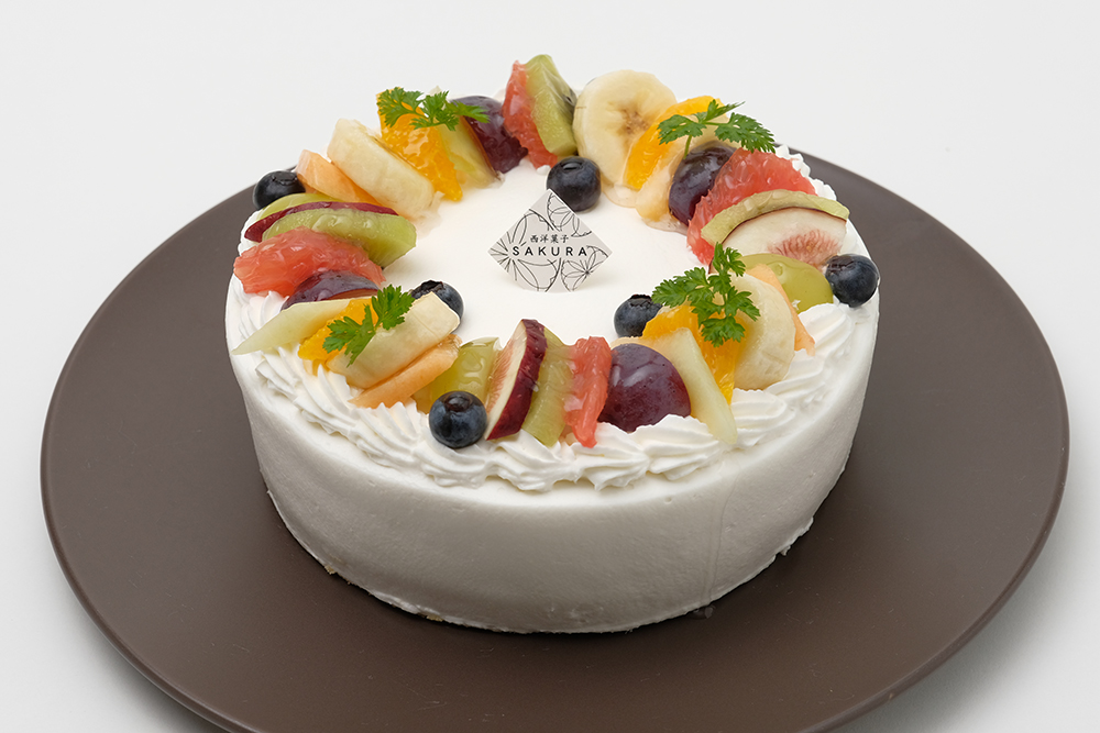 1884円 お気に入りの 春のお祝い桜ケーキ メッセージ入りフルーツ三種生クリーム 6号 バースデーケーキ
